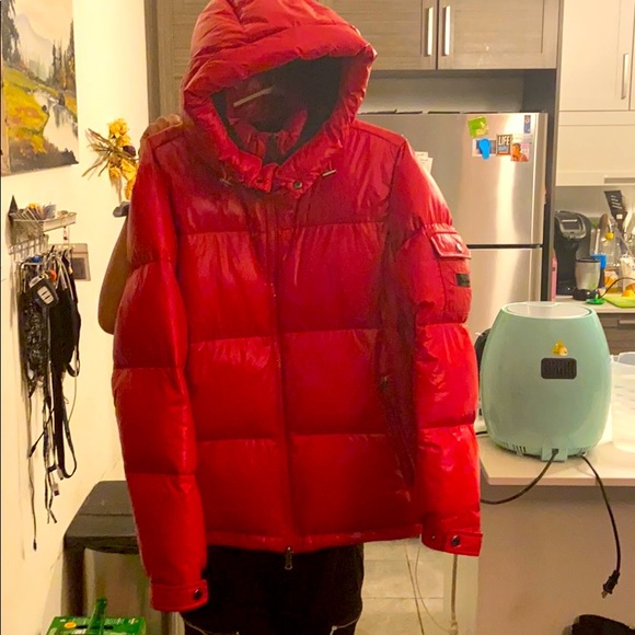 Red glossy Michael Kors coat/jacket - Picture 6 of 6